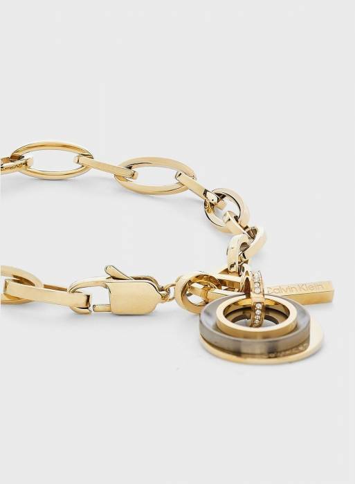 دستبند زنانه کلوین کلاین طلایی مدل 5405
