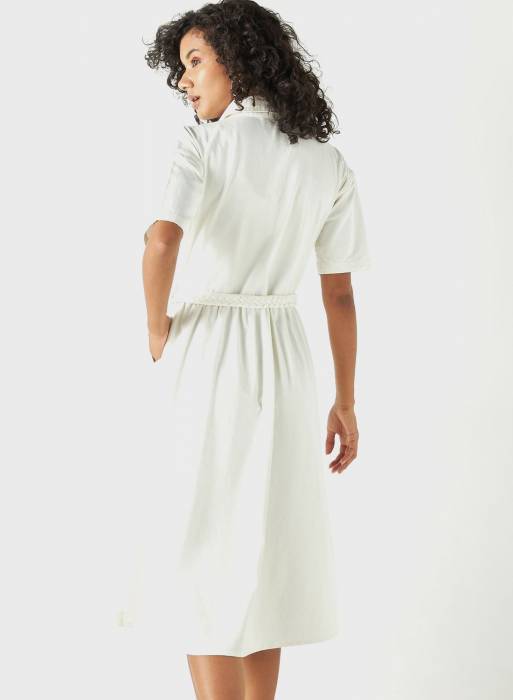 لباس شب مجلسی جین با کمربند لی کوپر سفید مدل 7652