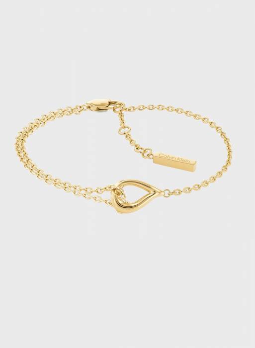 دستبند زنانه کلوین کلاین طلایی مدل 0145