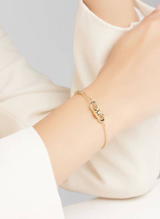 دستبند زنانه گس طلایی مدل 0333