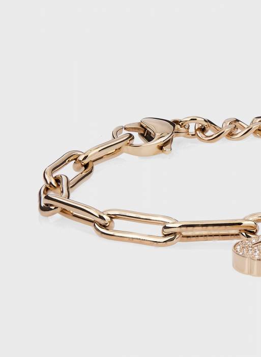 دستبند زنانه لاکوست طلایی مدل 0359