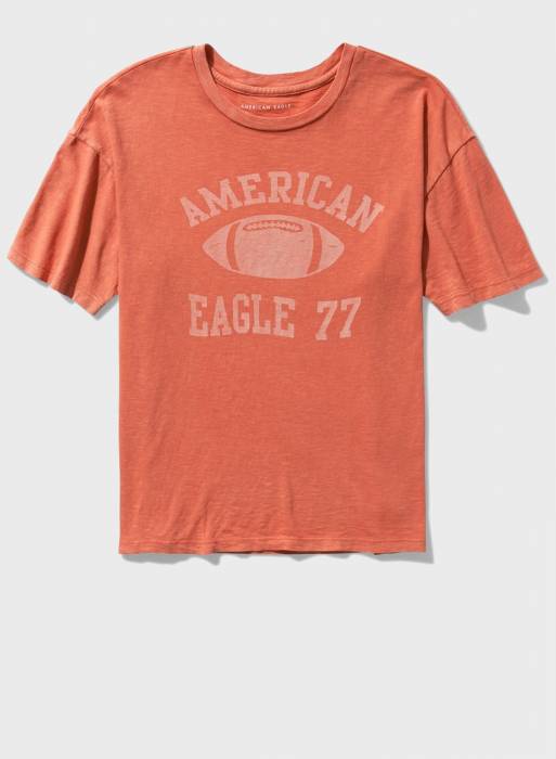 تیشرت زنانه نارنجی برند american eagle مدل 1529