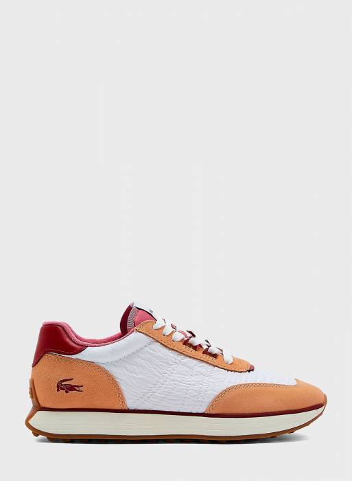 کفش اسپرت زنانه لاکوست نارنجی سفید مدل 9903