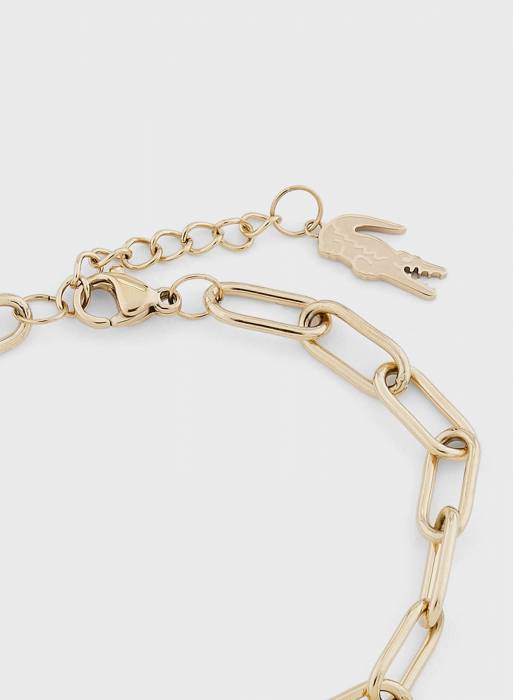 دستبند زنانه لاکوست طلایی مدل 4772