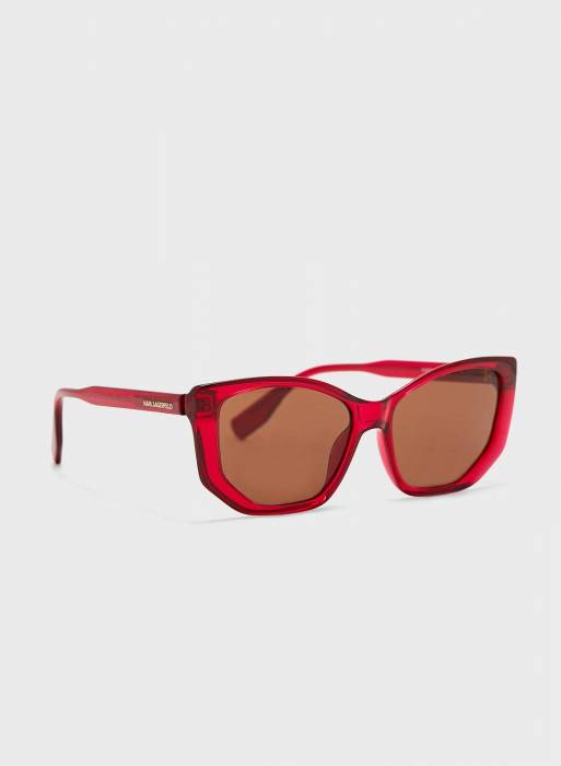 عینک آفتابی زنانه قرمز برند karl lagerfeld مدل 4978