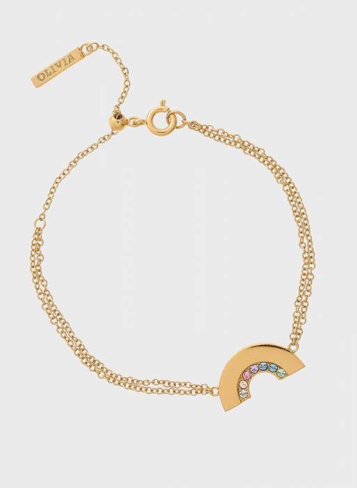 دستبند زنانه طلایی برند olivia burton