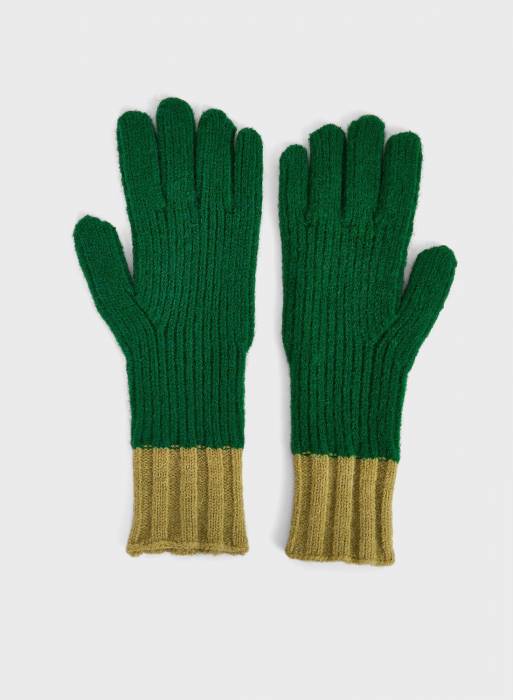 دستکش زمستانی زنانه زرد سبز برند ginger