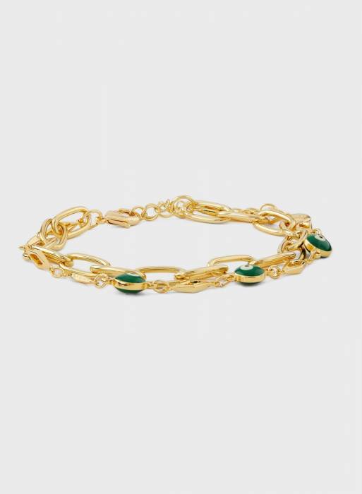 دستبند زنانه طلایی برند ginger