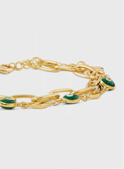 دستبند زنانه طلایی برند ginger