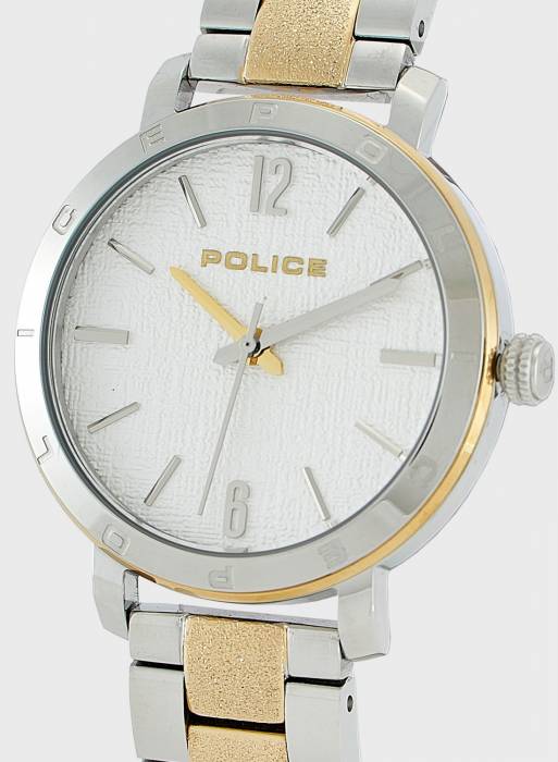 ساعت زنانه پلیس طلایی نقره ای مدل 5940