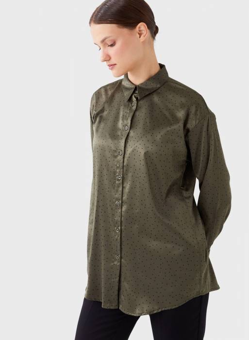 پیراهن زنانه ال سی وایکیکی خاکی مدل 7052