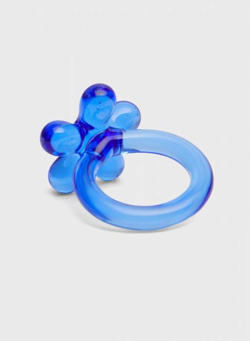 حلقه زنانه مانگو آبی مدل 0046