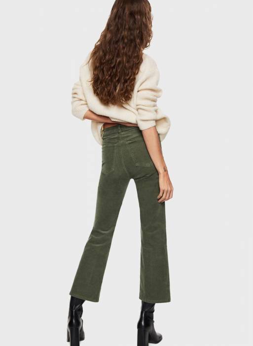 شلوار جین زنانه مانگو سبز مدل 0853
