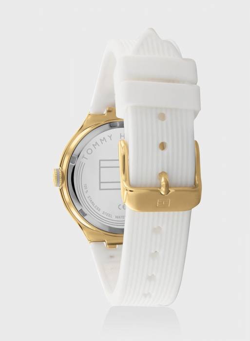 ساعت زنانه تامی هیلفیگر طلایی سفید مدل 2095