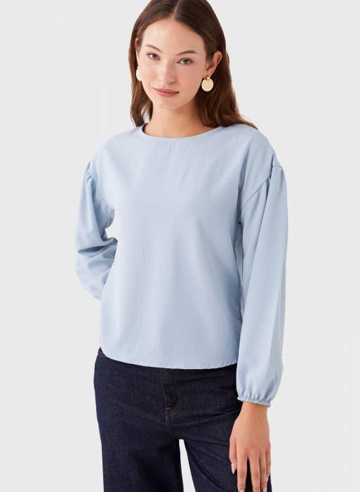 پیراهن زنانه ال سی وایکیکی آبی مدل 4870