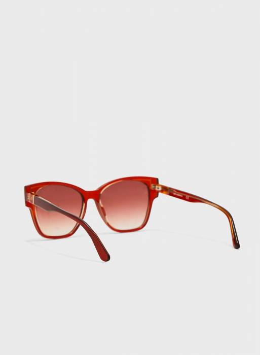 عینک آفتابی زنانه قرمز برند karl lagerfeld مدل 6368