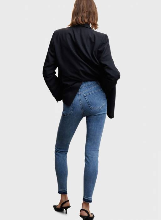 شلوار جین زنانه مانگو آبی مدل 6500