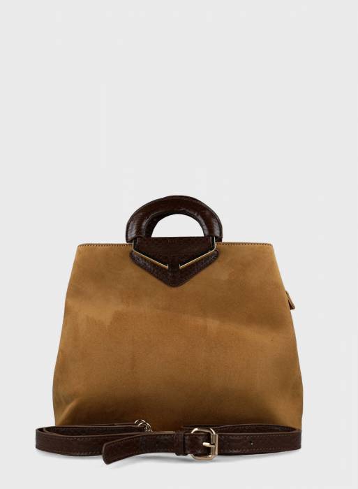 کیف زنانه قهوه ای برند menbur