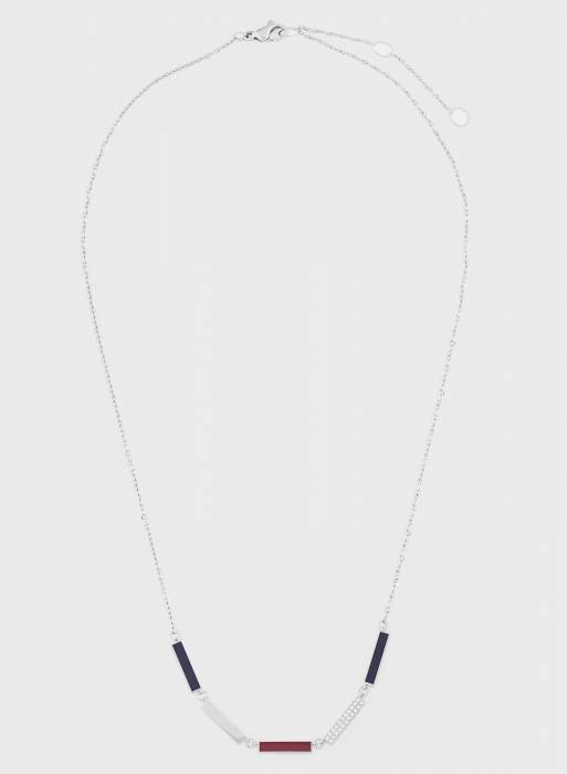 گردنبند زنانه تامی هیلفیگر نقره ای مدل 9041