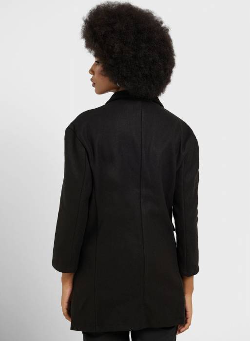 کت بلند مشکی برند ella مدل 0322