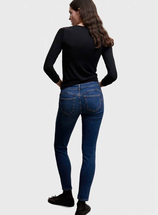 شلوار جین زنانه مانگو آبی مدل 2359