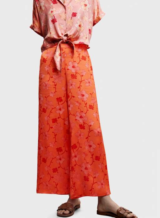 شلوار پارچه ای زنانه مانگو نارنجی مدل 3232
