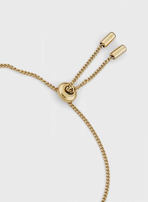 دستبند زنانه فسیل نقره ای طلایی مدل 3294