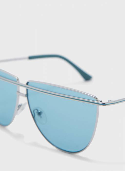 عینک آفتابی زنانه گس آبی نقره ای مدل 3459