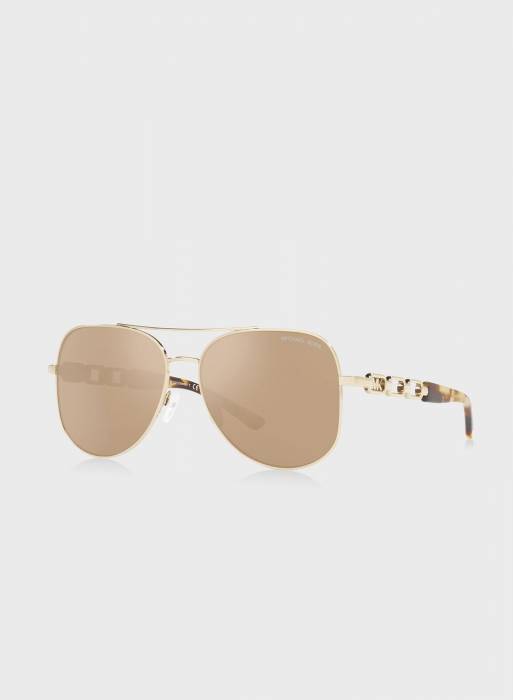 عینک آفتابی زنانه مایکل کورس قهوه ای طلایی مدل 5277
