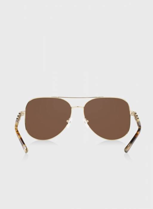 عینک آفتابی زنانه مایکل کورس قهوه ای طلایی مدل 5277