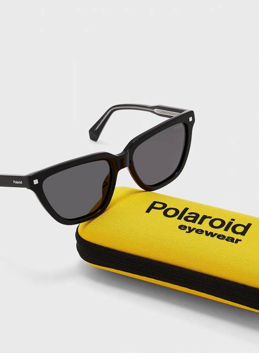 عینک آفتابی زنانه مشکی برند polaroid