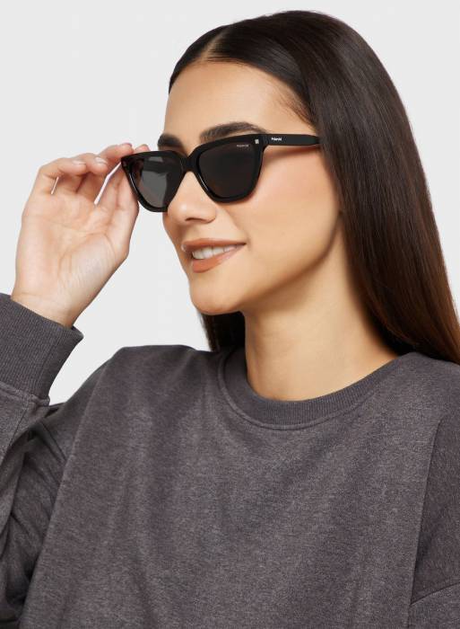 عینک آفتابی زنانه مشکی برند polaroid