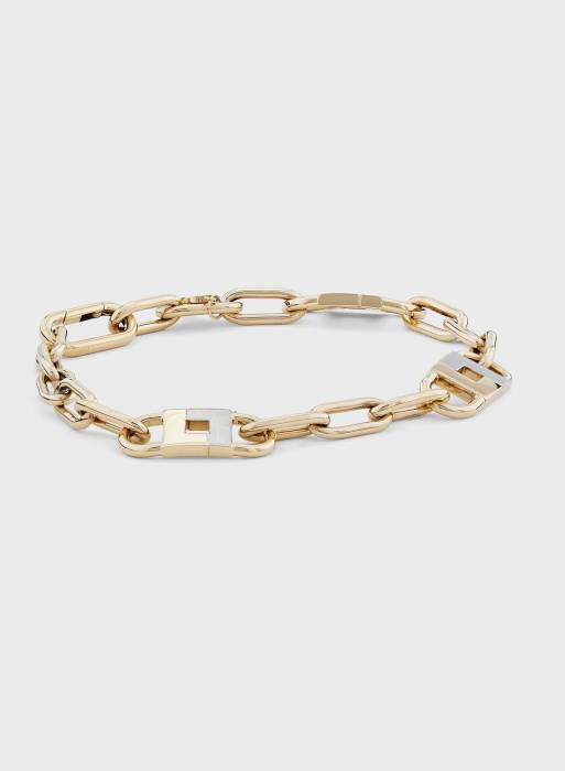 دستبند زنانه لاکوست نقره ای طلایی مدل 6882