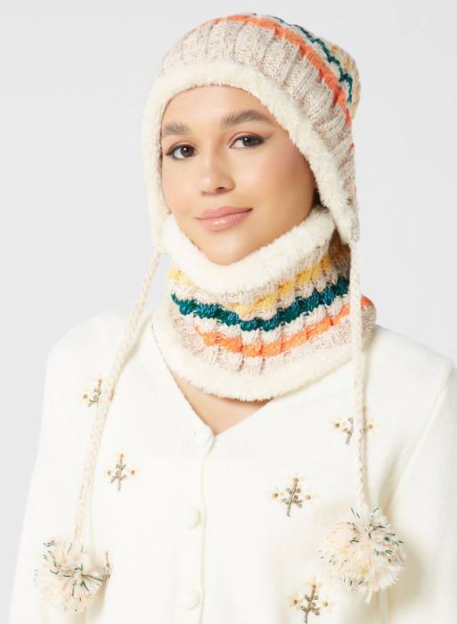 ست روسری کلاه زمستانی برند ginger