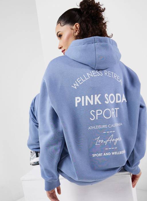 هودی سویشرت زنانه آبی برند pink soda
