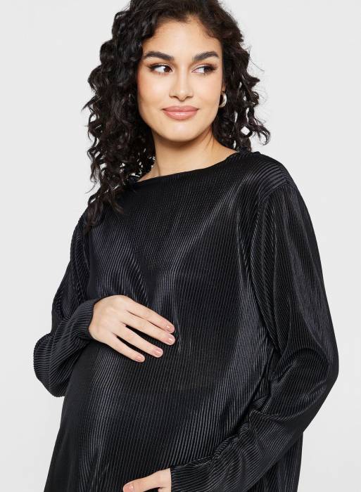 پیراهن بارداری بلند زنانه اونلی مشکی مدل 8486