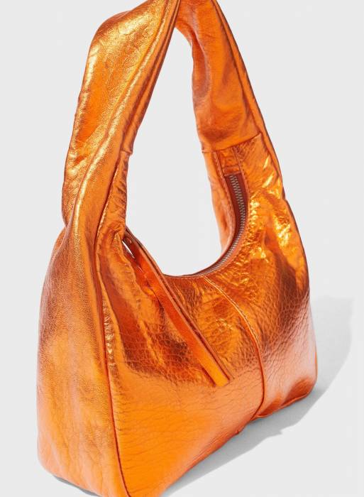 کیف چرم زنانه نارنجی برند parfois