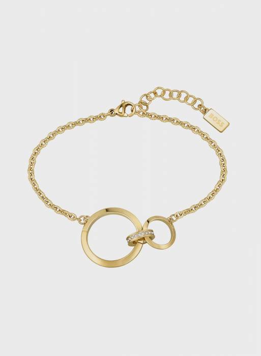 دستبند زنانه باس طلایی مدل 0719