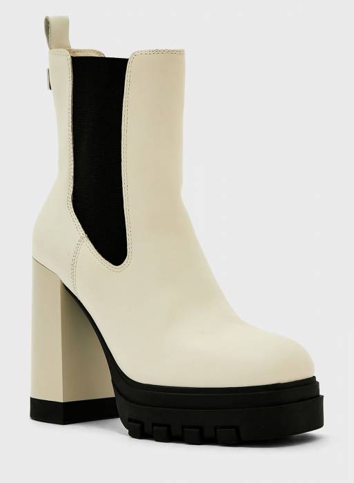 بوت کفش پاشنه پهن جین تامی هیلفیگر سفید مدل 1209