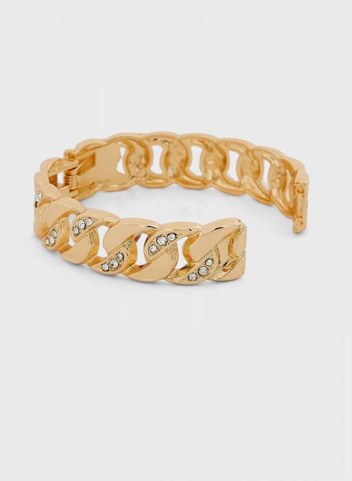 دستبند زنانه طلایی برند ella مدل 1447