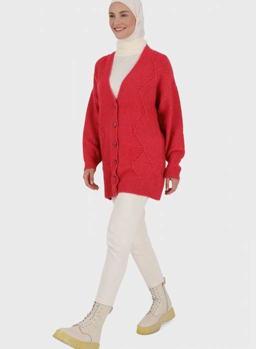 ژاکت زنانه قرمز برند modanisa