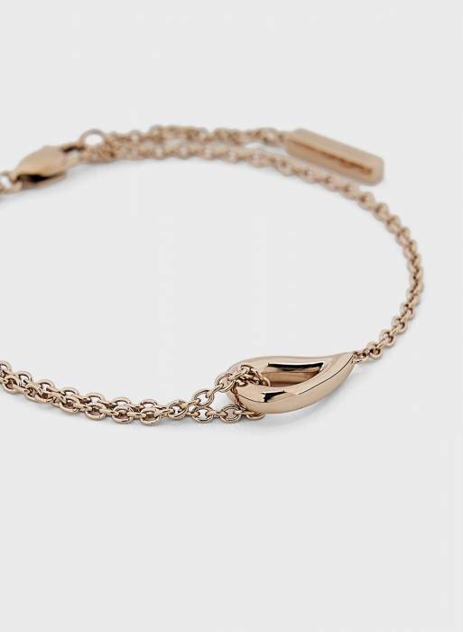 دستبند زنانه کلوین کلاین طلایی مدل 2859