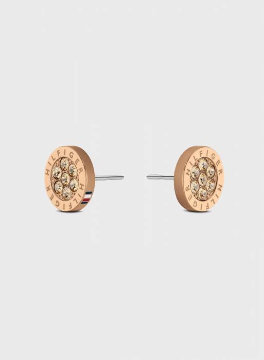 گوشواره زنانه تامی هیلفیگر طلایی مدل 2910