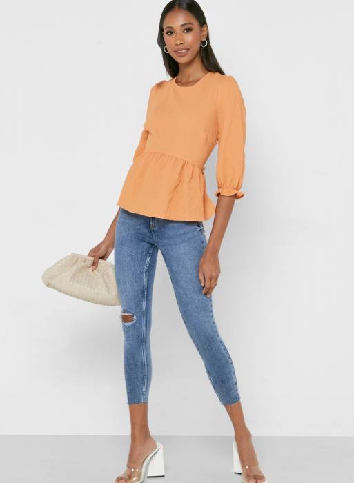 پیراهن زنانه نیولوک نارنجی مدل 4370