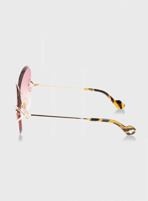 عینک آفتابی زنانه طلایی برند lanvin
