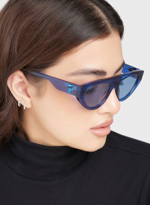 عینک آفتابی زنانه آبی برند karl lagerfeld مدل 6940