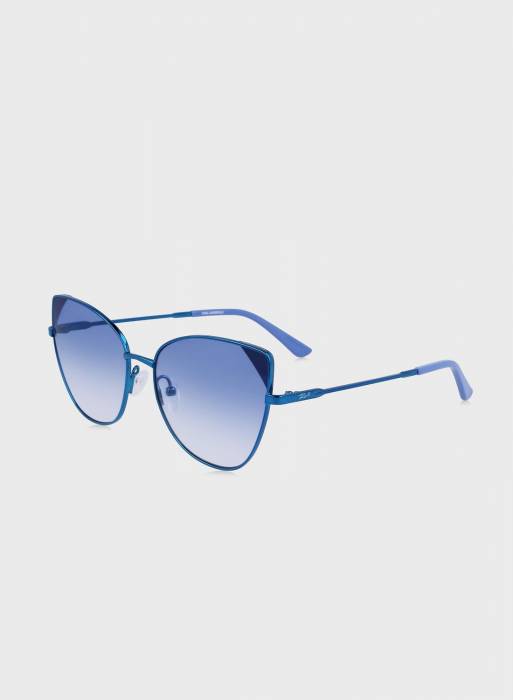 عینک آفتابی زنانه آبی برند karl lagerfeld مدل 7833