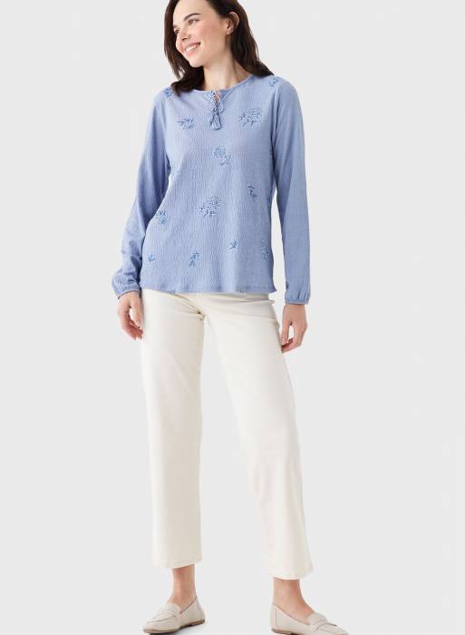 پیراهن زنانه ال سی وایکیکی آبی مدل 3012