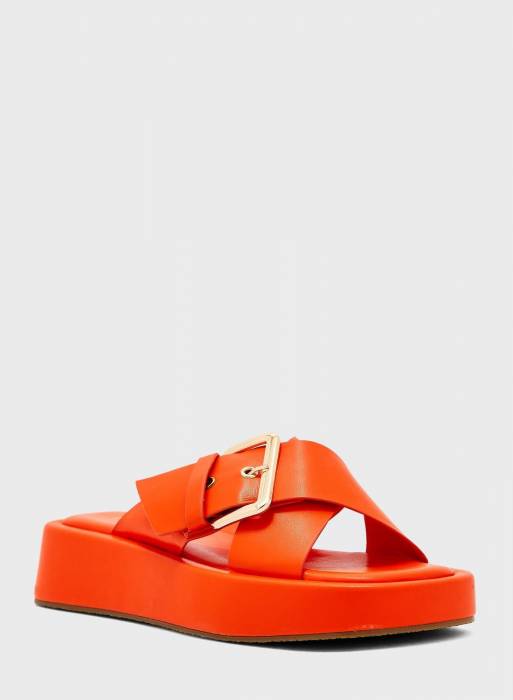 کفش لژدار زنانه نارنجی برند ella مدل 3672