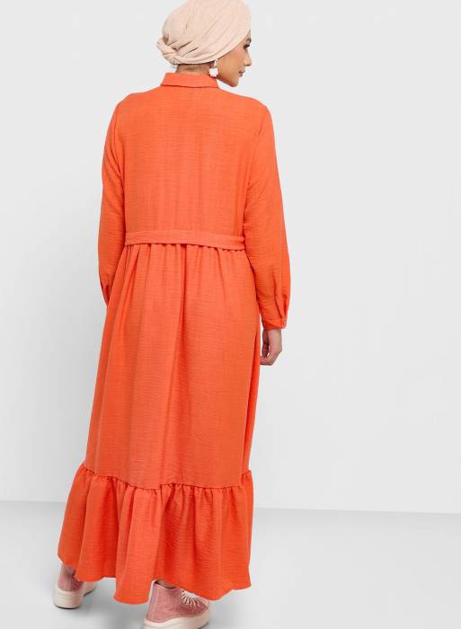 لباس شب مجلسی نارنجی برند khizana